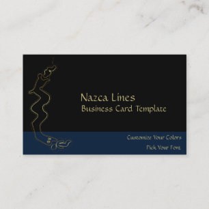 Tarjeta De Visita Logotipo de Alien antiguo Líneas de Nazca metálica