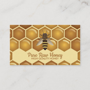 Tarjeta De Visita logotipo de Apicultor Abeja en la Colmena