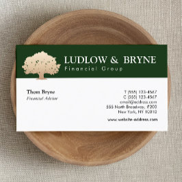 Tarjeta De Visita Logotipo de árbol de oro Profesional tradicional V