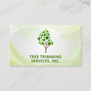 Tarjeta De Visita Logotipo de árbol elegante Paisajismo