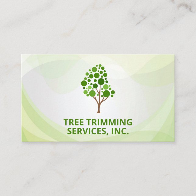 Tarjeta De Visita Logotipo de árbol elegante | Paisajismo (Anverso)