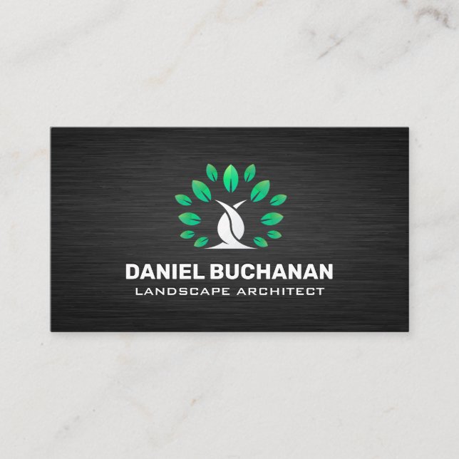 Tarjeta De Visita Logotipo de árbol estilizado (Anverso)