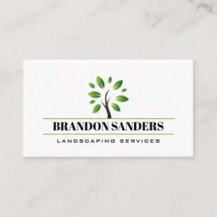 Tarjeta De Visita Logotipo de árbol estilizado   Naturaleza   Paisaj