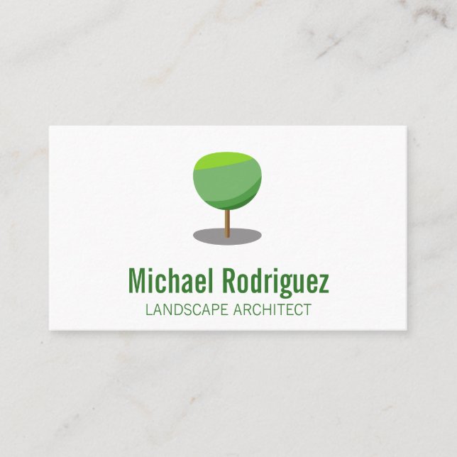 Tarjeta De Visita Logotipo de árbol geométrico (Anverso)