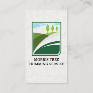 Tarjeta De Visita Logotipo de árboles paisajísticos verdes