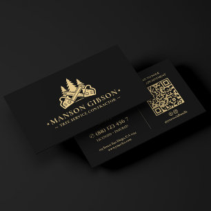 Tarjeta De Visita Logotipo de arborista contratista de servicio de á