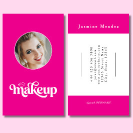 Tarjeta De Visita Logotipo de Artista de Maquillaje Elegante Moderno