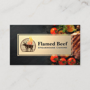 Tarjeta De Visita Logotipo de asador Ingredientes de cocina Culi