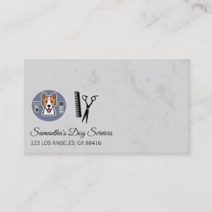 Tarjeta De Visita Logotipo de aseo de animales Tijeras de peine