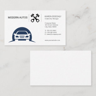 Tarjeta De Visita Logotipo de Auto Mantenimiento de Auto Pistone
