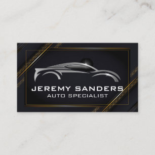 Tarjeta De Visita Logotipo de automóvil deportivo Cuidado del auto