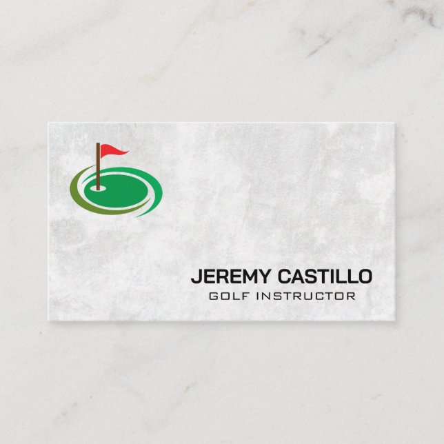 Tarjeta De Visita Logotipo de bandera de golf (Anverso)