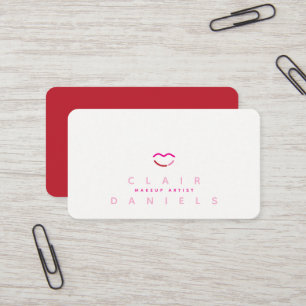 Tarjeta De Visita Logotipo de belleza de labios modernos Color edi