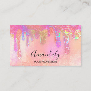 Tarjeta De Visita Logotipo de belleza Nails Holograph Cosméticos 