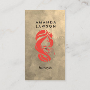 Tarjeta De Visita Logotipo de belleza y pelo