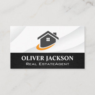 Tarjeta De Visita Logotipo de bienes raíces de casa moderna