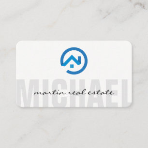 Tarjeta De Visita Logotipo de bienes raíces estilizado moderno Ren