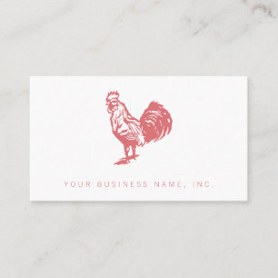 Tarjeta De Visita Logotipo de Bistro Granja Gallo Rojo Profesional