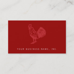 Tarjeta De Visita Logotipo de Bistro Granja Gallo Rojo Profesional