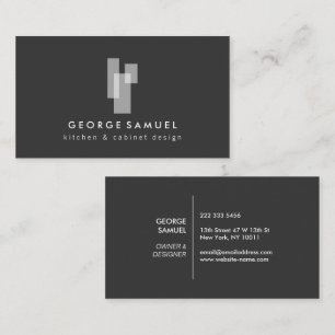 Tarjeta De Visita Logotipo de bloques arquitectónicos modernos II Bl