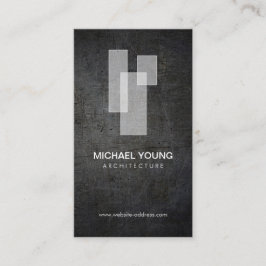 Tarjeta De Visita Logotipo de bloques arquitectónicos modernos Metal