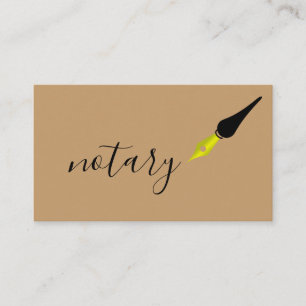 Tarjeta De Visita Logotipo de bolígrafo de agente notarial freelance