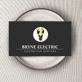 Tarjeta De Visita Logotipo de bombilla eléctrica
