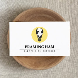 Tarjeta De Visita Logotipo de bombilla eléctrica de electricidad