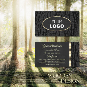 Tarjeta De Visita Logotipo de borde de oro de grano de grano de gran