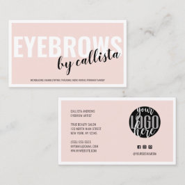 Tarjeta De Visita Logotipo de borde rosa Rubor simple moderno