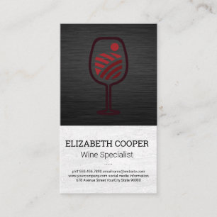 Tarjeta De Visita Logotipo de Botella de Vino Catas