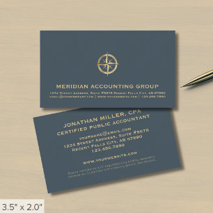 Tarjeta De Visita Logotipo de brújula profesional simple