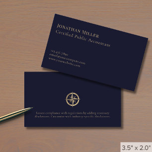 Tarjeta De Visita Logotipo de brújula profesional simple