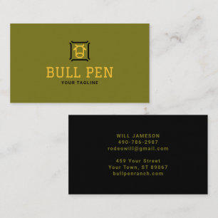 Tarjeta De Visita Logotipo de Bull Pen Marca de finanzas o fuerza