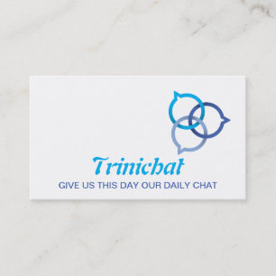 Tarjeta De Visita Logotipo de burbuja de chat de Trinidad (azul)