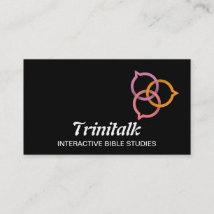 Tarjeta De Visita Logotipo de burbuja de habla de Trinidad (rosa, co