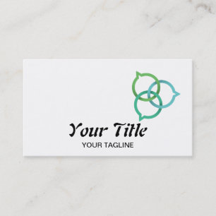 Tarjeta De Visita Logotipo de burbuja de habla de Trinidad (verdes)