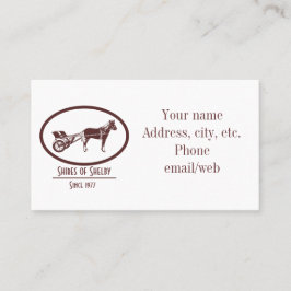 Tarjeta De Visita Logotipo de caballo y buggy