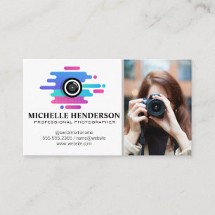 Tarjeta De Visita Logotipo de cámara creativa   Artista