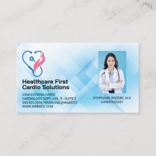 Tarjeta De Visita Logotipo de cardiología Medicina Médico
