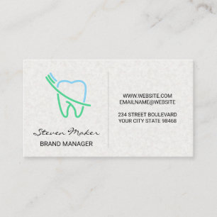 Tarjeta De Visita Logotipo de cepillo y dientes