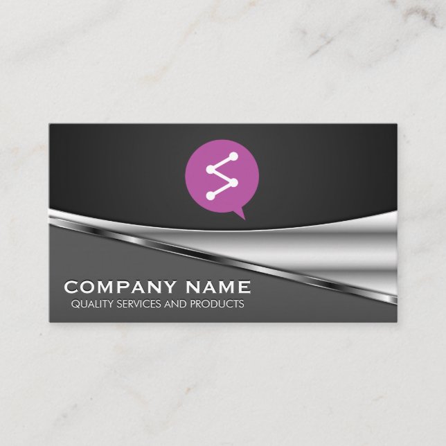 Tarjeta De Visita Logotipo de chat (Anverso)