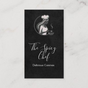 Tarjeta De Visita Logotipo de chef cocinando Restaurante Caterin