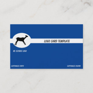 Tarjeta De Visita Logotipo de ciervo antiguo negro