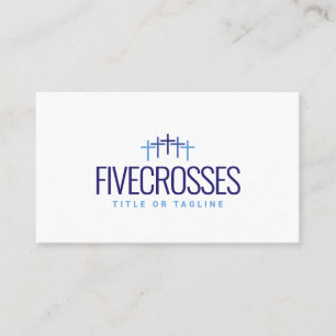 Tarjeta De Visita Logotipo de Cinco Cruces de Color Personalizado   
