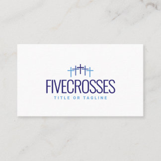 Tarjeta De Visita Logotipo de Cinco Cruces de Color Personalizado |