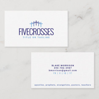 Tarjeta De Visita Logotipo de Cinco Cruces de Color Personalizado |