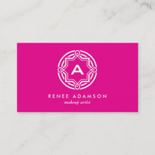 TARJETA DE VISITA LOGOTIPO DE CÍRCULO DECORATIVO CON SU IMAGEN INICI