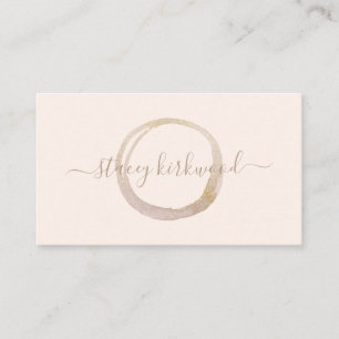 Tarjeta De Visita Logotipo de círculo del Purpurina de oro rosa Rubo