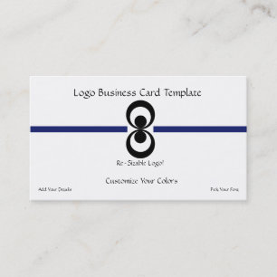 Tarjeta De Visita Logotipo de Círculos Negros - Círculos Simples en